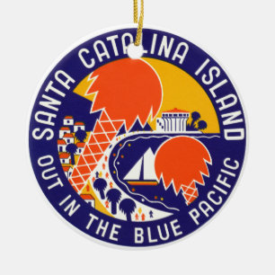 1935 Santa Catalina Island Ceramic Tree Decoration