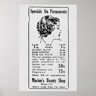 1935 Vintage Beauty Ad Poster