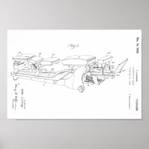 1935 Vintage Chiropractic Table Patent Art Print