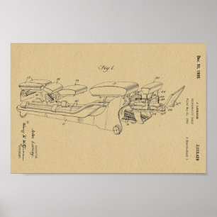 1935 Vintage Chiropractic Table Patent Art Print