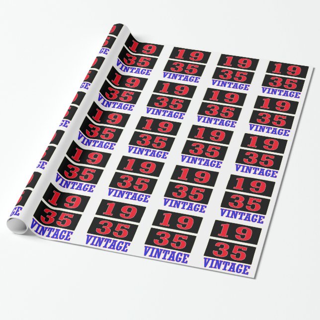 1935 Vintage Wrapping Paper (Unrolled)