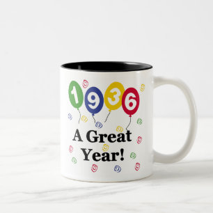 1936 A Great Year Birthday Two-Tone Coffee Mug