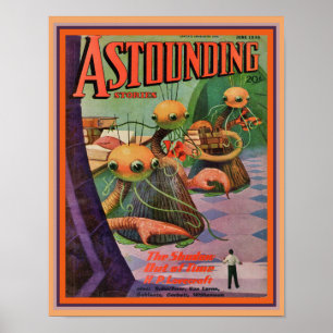1936 Astounding Stories Sci-Fi Poster
