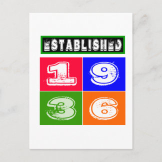 1936 Birthday Designs Postcard