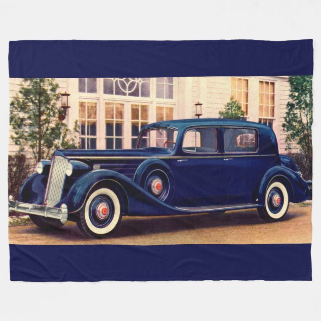 1936 blue Packard Fleece Blanket (Front (Horizontal))