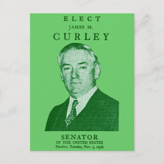 1936 Elect Curley to Congress Postcard