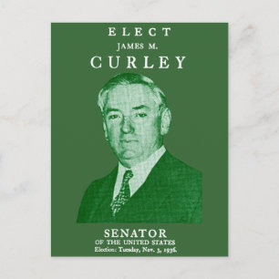1936 Elect Curley to Congress Postcard