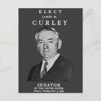 1936 Elect Curley to Congress Postcard