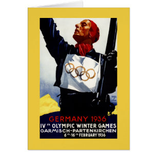 1936 Olympic Winter Games Advertisement Poster