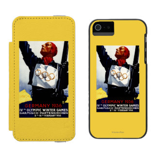 1936 Olympic Winter Games Advertisement Poster Incipio Watson™ iPhone 5 Wallet Case