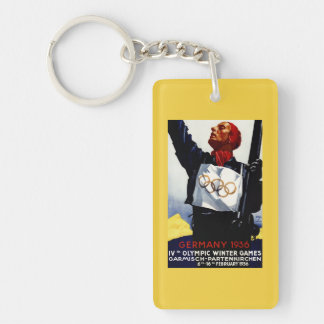 1936 Olympic Winter Games Advertisement Poster Key Ring