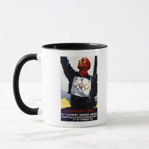 1936 Olympic Winter Games Advertisement Poster Mug