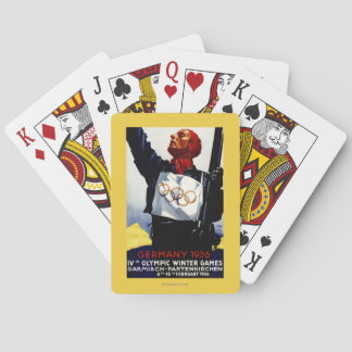 1936 Olympic Winter Games Advertisement Poster Playing Cards