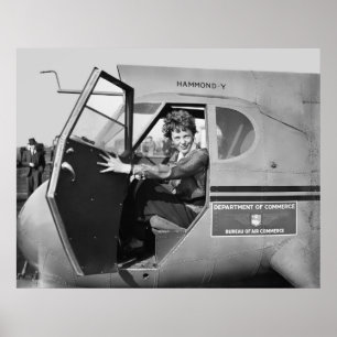 1936 PORTRAIT of AMELIA EARHART Poster