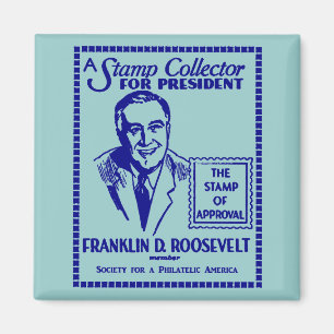 1936 Stamp Collector FDR for President Magnet