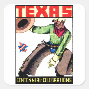 1936 Texas Centennial Square Sticker
