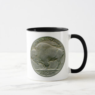 1936 US "Buffalo" nickel tails mug