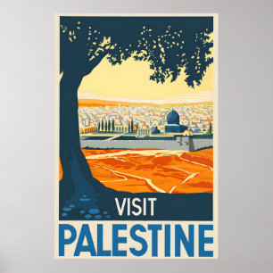 1936 Visit Palestine Old Jerusalem - Vintage Poster