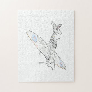1936 WWII Spitfire Fighter Aircraft-colour Jigsaw Puzzle