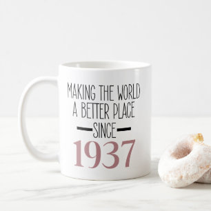 1937 Birthday 90 90th Year Old Women Great Grandma Coffee Mug