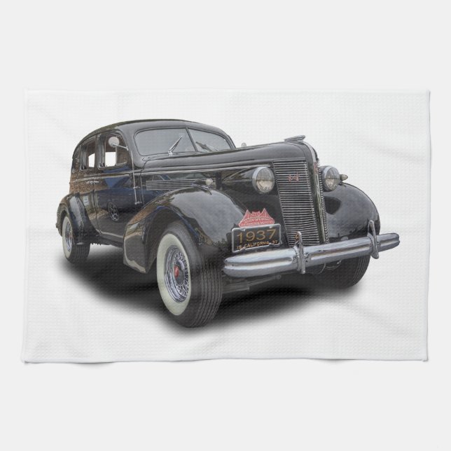 1937 BUICK TEA TOWEL (Horizontal)