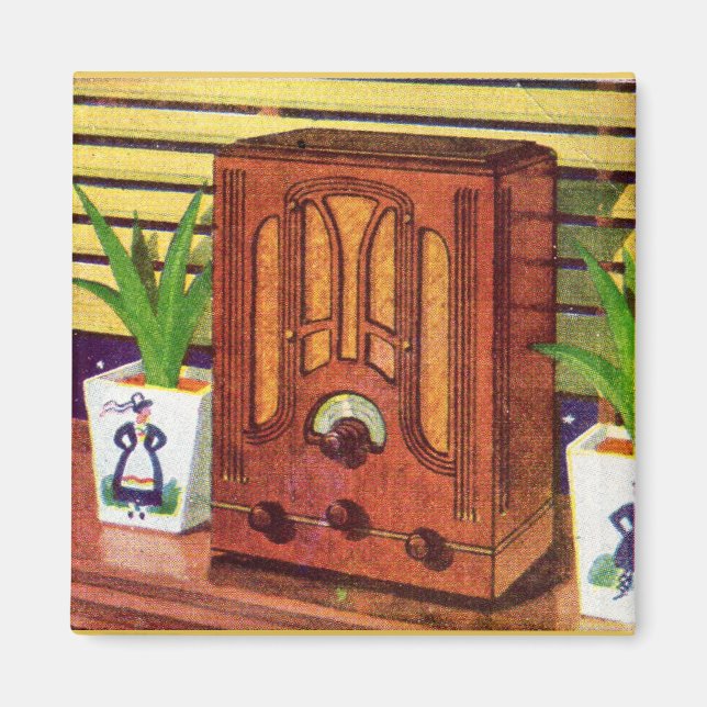 1937 cathedral radio magnet (Front)