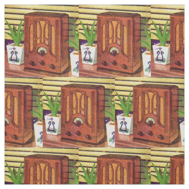 1937 cathedral radio print fabric (Swatch)