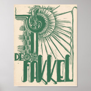 1937 De Fakkel Dutch Abstract Print Art