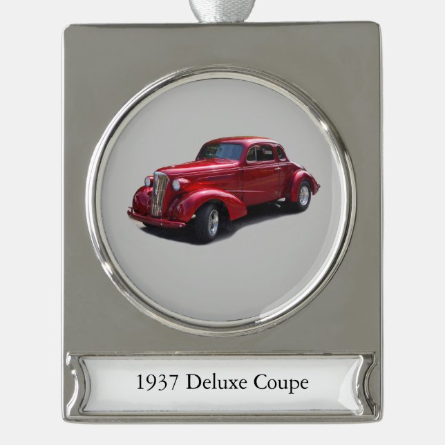1937 Deluxe Coupe Banner Ornament (Front)