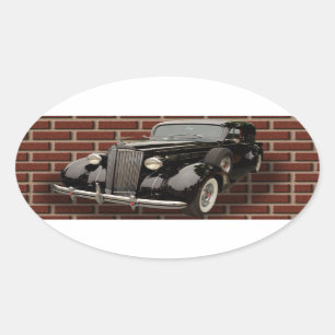1937 PACKARD OVAL STICKER