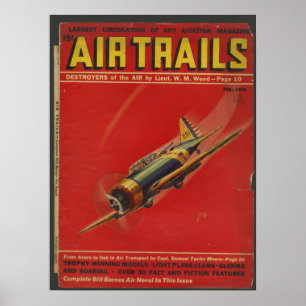 1938 Aviation Aeroplane Magazine Cover Art Print