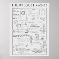 1938 Aviation Airplane Breguet 462-B4 Art Print