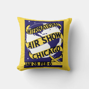 1938 Chicago International Air Show Cushion