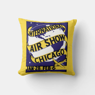1938 Chicago International Air Show Cushion