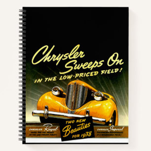 1938 Chrysler Sweeps On Notebook