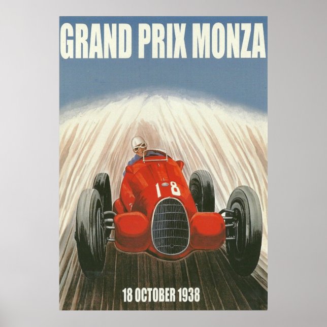 1938 Grand Prix Monza Italy Poster (Front)