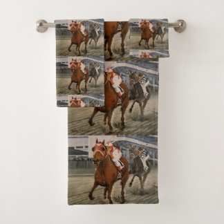 1938 Match Race Seabiscuit vs. War Admiral Bath Towel Set