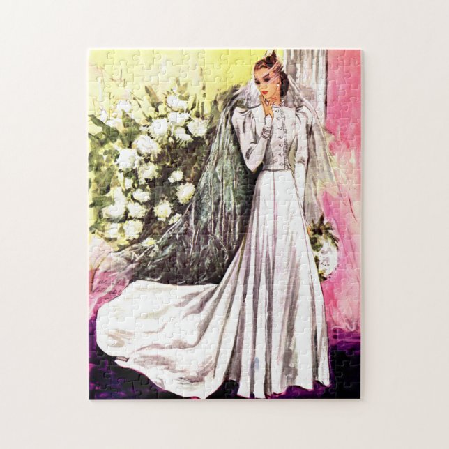 1938 wedding gown jigsaw puzzle (Vertical)