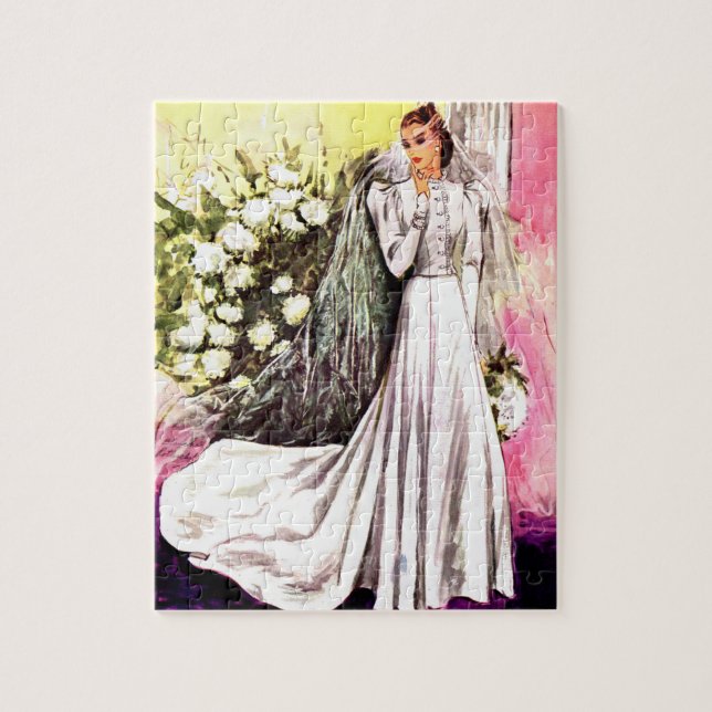 1938 wedding gown jigsaw puzzle (Vertical)
