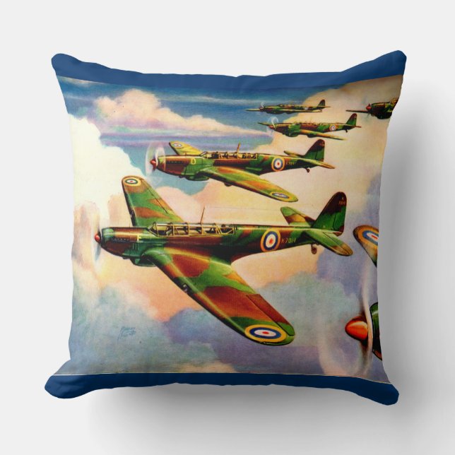 1939 British Fairey Junior Medium Bomber Cushion (Front)