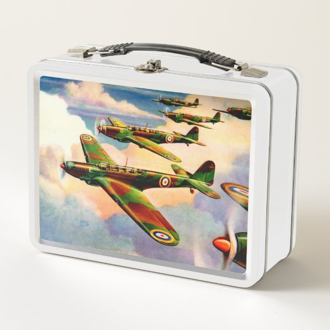 1939 British Fairey Junior Medium Bomber Metal Lunch Box (Front)