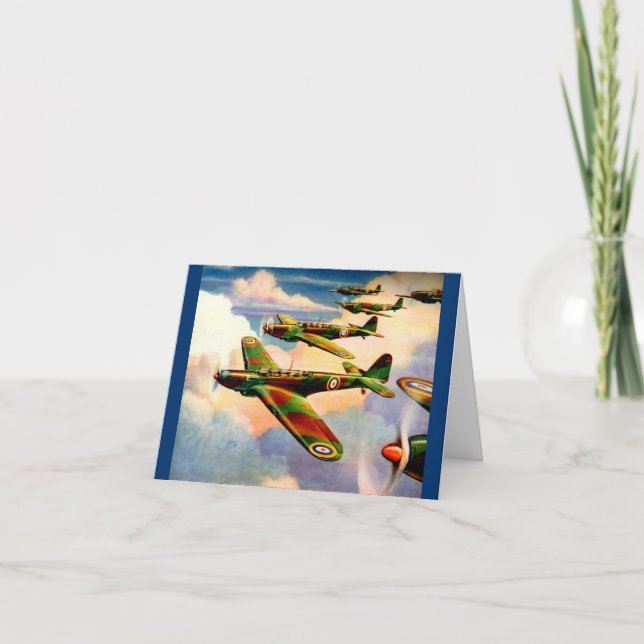 1939 British Fairey Junior Medium Bomber Note Card (Front)