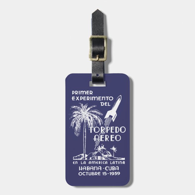 1939 Cuban Rocket Mail Luggage Tag (Front Vertical)
