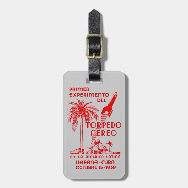 1939 Cuban Rocket Mail Luggage Tag (Front Vertical)