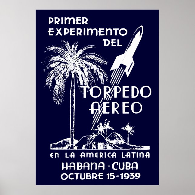 1939 Cuban Rocket Mail Poster (Front)