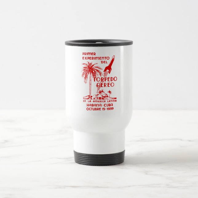1939 Cuban Rocket Mail Travel Mug (Center)