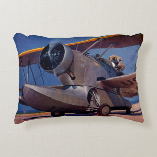 1939 Grumman F-2 aircraft Decorative Cushion