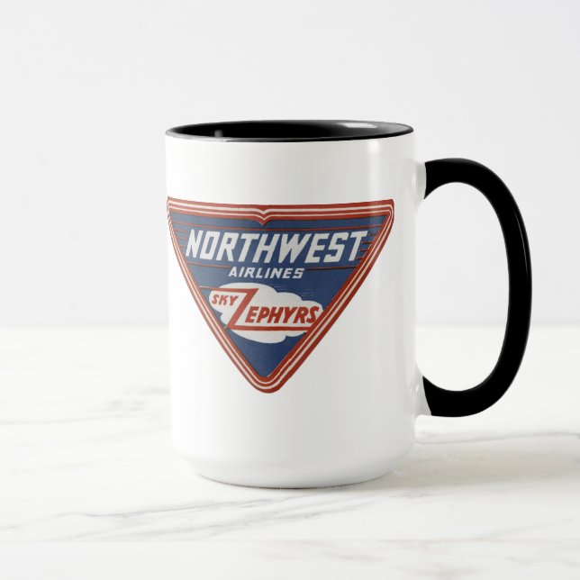1939 Northwest Airlines "Sky Zephyrs" Coffee Mug (Right)