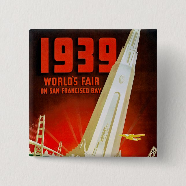 1939 World Fair San Francisco 15 Cm Square Badge (Front)