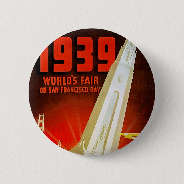 1939 World Fair San Francisco 6 Cm Round Badge (Front)